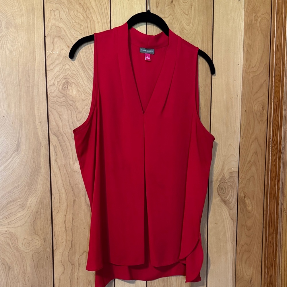 Vince Camuto Vibrant Red Sleeveless Blouse